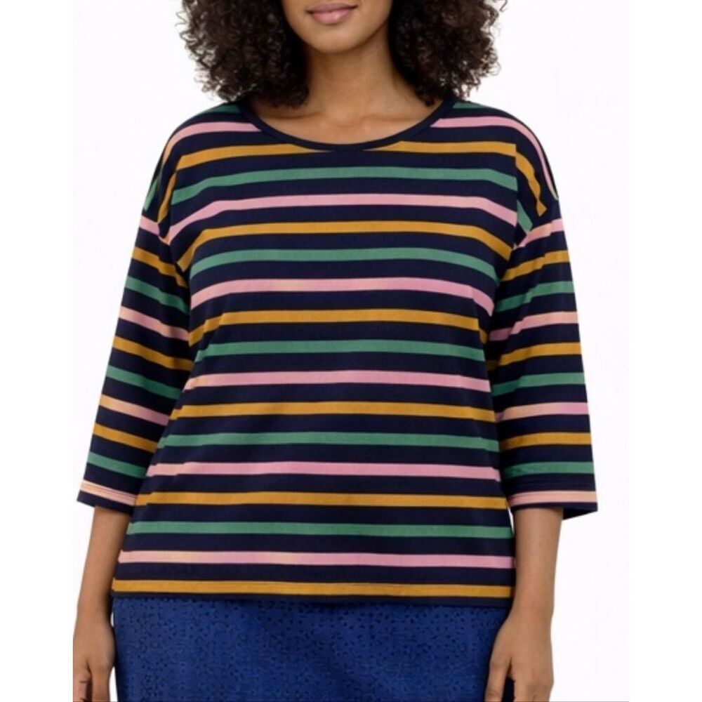 J.crew colorful striped top size small